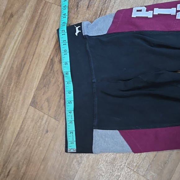 VS PINK MAROON/BLACK/GREY COLORBLOCKED YOGA PANTS SIZE XS - Picture 7 of 11